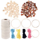 109 Pcs Cotton Thread Suit Dream Catchers Craft Kit Macrame Cord