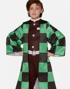 Demon Slayer Tanjiro Child Costume Anime Dress Up Child Small 4-6 - Picture 1 of 2
