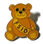 Foundation for the Study of Infant Deaths FSID Teddy Bear Enamel Lapel Pin Badge
