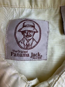 Panama Jack Shirt Mens Large Beige Button Down Short Sleeve Casual Beach Comfort - Picture 1 of 12