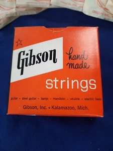 6  GIBSON Electric Acoustic GUITAR Mona-Steel STRINGS E OR 6TH WOUND 1950s BX - Picture 1 of 6