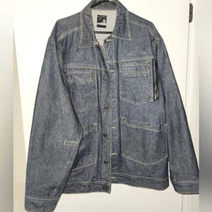 Vintage Akademiks Men’s Denim Jacket size XL Y2k Grunge Hip-Hop - Picture 1 of 4