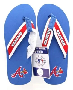 Chanclas oficiales MLB Atlanta Braves logotipo azul (selecciona talla) - Imagen 1 de 2