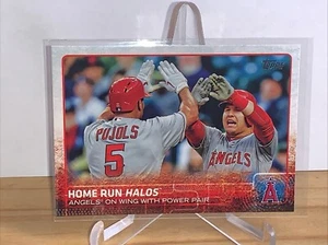 2015 Topps Update Home Run Halos Mike Trout & Albert Pujols #US213 Angels - Picture 1 of 2