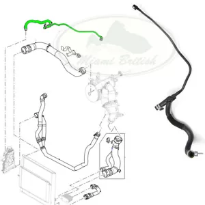 MANGUERA SANGRADORA DE RADIADOR LAND ROVER RANGO 10-12 V8 5.0L LR011465 FABRICANTE DE EQUIPOS ORIGINALES - Imagen 1 de 1