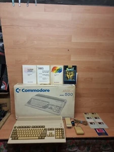 Commodore Amiga 500 Computer Boxed untested no power supply attic find - Picture 1 of 23