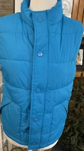 Gymboree Youth L Blue Full Zip Snap Puffer Vest - Picture 1 of 4