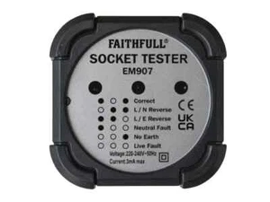 Faithfull Socket Polarity Tester 3 Pin 240V FAIDETSOC - Picture 1 of 2