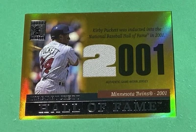 KIRBY PUCKETT 2004 TOPPS TRIBUTE HALL OF FAME 2001 GAME USED GOLD RELIC /25 EX - Image 1 of 2