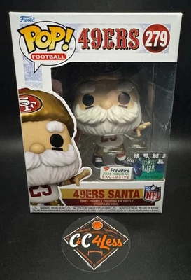 Funko Pop! #279 NFL 49ers Santa 🎅🏼🏈 2024 Fanáticos Exclusivo con protector Foto 1 de 3