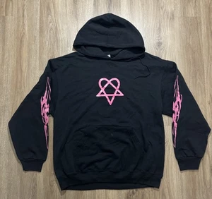 Sudadera con Capucha Negra Y2K Heartagram Skateboarding Talla XL - Imagen 1 de 13