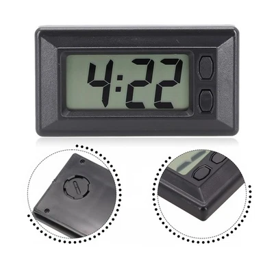 Large Numbers LCD Digital Display Car Dashboard Clock with Calendar Portable - Image 1 of 4