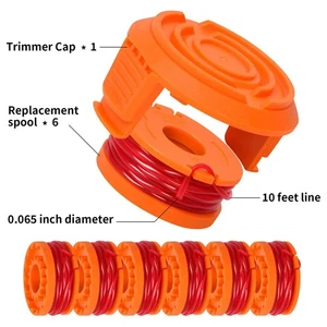 Spulenschnur Mit Kappenabdeckung Für Worx WG150 WG151 WG153 WG154 Rasentrimmer - Picture 1 of 60