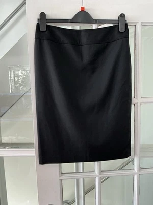 Ted Baker Black Skirt, With Piping And Kick Pleat 10 - Image 1 of 2