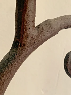 Lampe vintage minimaliste métal fer forgé végétale florale hauteur 67 cm - Photo 1/4