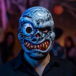 Eyed Scary Ghost Head Cover Scary Props Ghost Headwear Cosplay Event - Picture 1 of 11