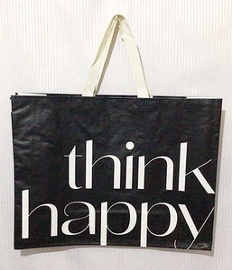 Think Happy Reusable Shopping Bag For Life Novelty Inspirational Gift Bag - Picture 1 of 5