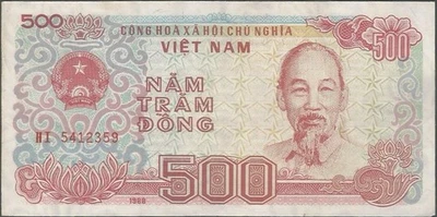 Banknote from Vietnam - 500 Dong - 1988 - Ho Chi Minh - AU - Image 1 of 2