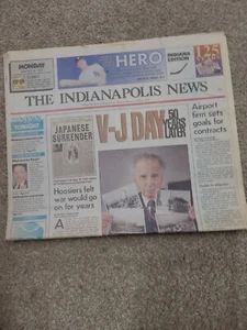The Indianápolis News 1995 14 de agosto. ""V-J DAY 50 AÑOS DESPUÉS" - Imagen 1 de 1