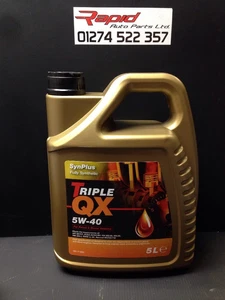 Triple QX SynPlus 5w40 Voll Synthetisch Automobil Motoren Öl 5L -A3 B3 B4 - Bild 1 von 1