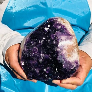 1650g Natural Amethyst Geode Mineral Specimen Crystal Quartz Energy Decoration - Picture 1 of 13