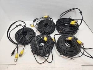 Lot of 5 50' each BNC Video Power Cable for DVR Surveillance Security Camera - Zdjęcie 1 z 13