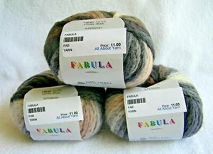 3 Skein Lot Katia "Fabula" 100% Merino Superwash Gray Brown Super Bulky Yarn - Picture 1 of 2