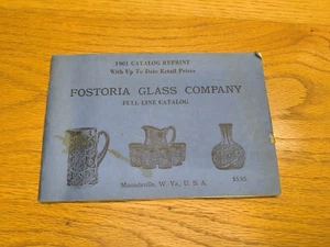 Fostoria Glass Company 1901 Catalog Reprint Moundsville WV - Foto 1 di 6