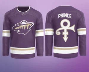 Authentic NEW NHL Minnesota Wild X Prince Night Purple Gold Jersery Size Medium - Picture 1 of 3