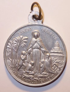 Médaille religieuse, Marie, Sancta Infantia, Sinite Parvulos Venir ad me, Africa - Picture 1 of 2