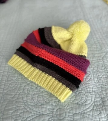 Burton сноуборда лыж зимние Beanie женщин конфеты полоски один размер Pompom шляпа - Изображение 1 из 4