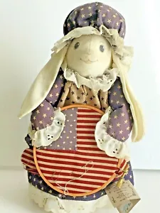 Vtg Americana Betsy Ross  Bunny Patriotic Americana  by Ozark Mountain Crafts - Picture 1 of 12