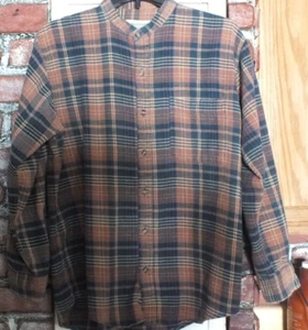 Men's Northwest Territory plaid brown/black flannel long sleeve size Medium - Picture 1 of 6