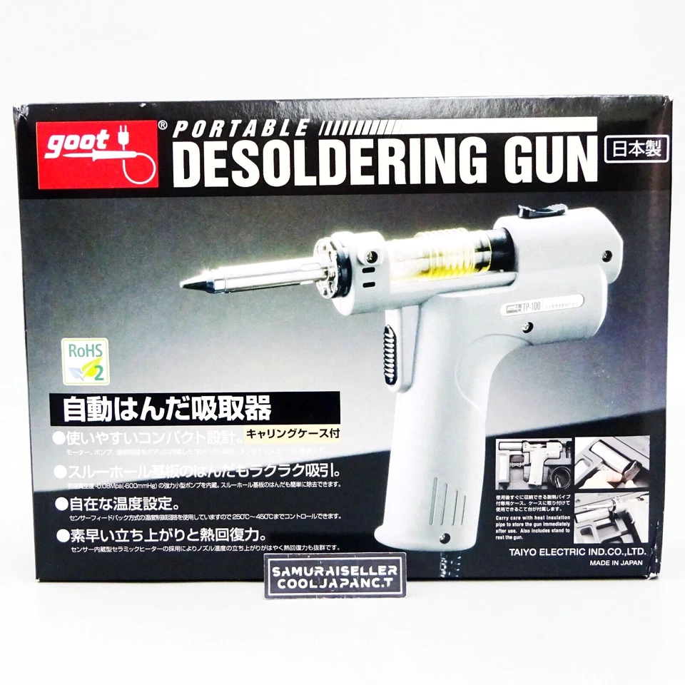 Ferro de solda a vácuo elétrico Goot TP-100 100V 50/60Hz Japão NOVO - Imagem 1 de 4