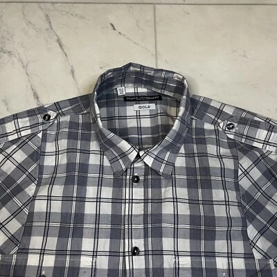 Camisa abotonada Dolce Gabbana etiqueta dorada para hombre 15,5 40 negra solapa manga larga Foto 1 de 4