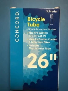 Concord 26" Bicycle Tube: Fits Tire Width 1.75" - 2.25" - Picture 1 of 6