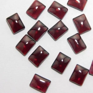 Cabujón rectangular granate Heyderabadi de 5x7 mm a 12x16 mm piedras preciosas naturales - Imagen 1 de 4