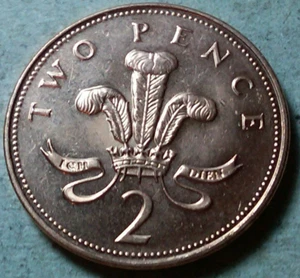 Great Britain Queen Elizabeth II 2 pence 1997 au/unc mirror surfaces - Picture 1 of 4