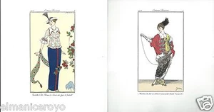 STAMPA COSTUMES PARISIENS 1912 CARTONCINO FMR FRANCO MARIA RICCI 21X22 MODA 3 4 - Bild 1 von 1