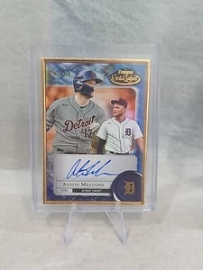 2022 Topps Gold Label Framed Austin Meadows Autograph #FA-AME Blue 43/50 - Picture 1 of 2