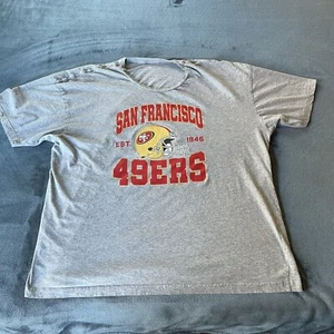 San Francisco 49ers Short Sleeve Gray Logo T-Shirt 3XL - Picture 1 of 9