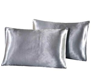 Standard Satin Silk Pillowcase Soft Cover Home Sleep Bedding Pillow Case