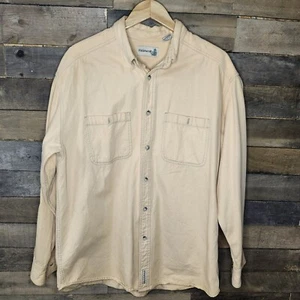 Fieldmaster Men’s Large Long Sleeve Button Up Outdoor Shirt Vintage 100% Cotton - Picture 1 of 6
