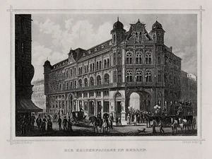 Berlin: Kaiserpassage. Originaler Stahlstich um 1880 - Picture 1 of 1