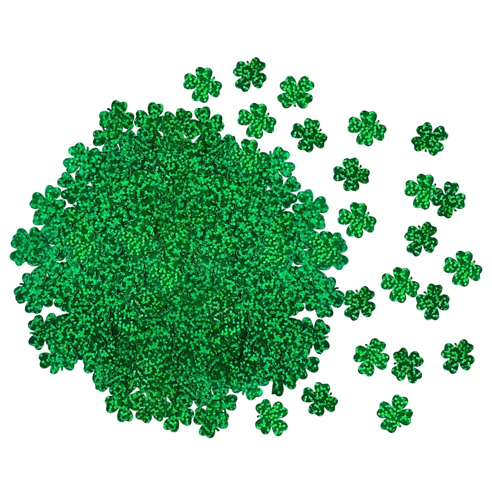 Kleeblatt Konfetti Holo Effekt Geburtstag Silvester Geschenk Tisch Deko Basteln - Bild 1 von 1