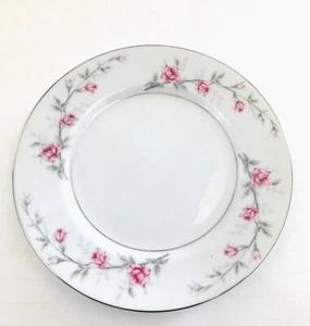 Norleans Debonaire Bread Salad Plate Fine Bone China Pink Roses Vines Vintage - Picture 1 of 14