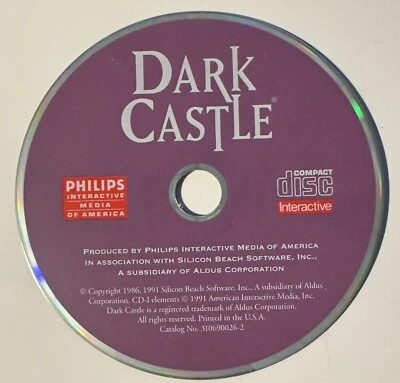 Dark Castle (Philips CDI) CD-I Video Game Disc only free Ship USA - Image 1 of 2