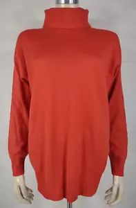 Brunello Cucinelli salmon orange 100% Cashmere turtleneck sweater women XL Italy - Picture 1 of 7