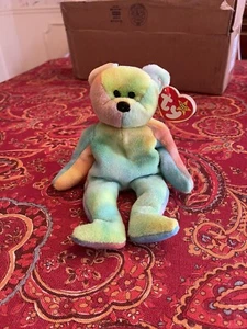 1993 RARE TY BEANIE BABY GARCIA THE BEAR #4051 ERRORS ON TAG PVC PELLETS - Picture 1 of 10