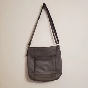 Borsa a tracolla The Sak borsa ciottolata grigia pelle tasche interne regolabili - Foto 1 di 17